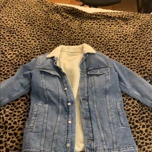 Large Denim Jacket with fabric inside